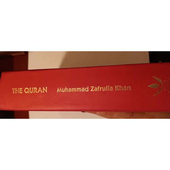 THE QURAN Arabic Text & English Translation Muhammad Zafrulla Khan HC 1991 Red - Picture 1 of 16